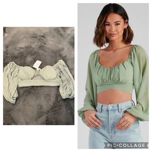 *LIKE FREE PEOPLE FLORAL CROP TOP